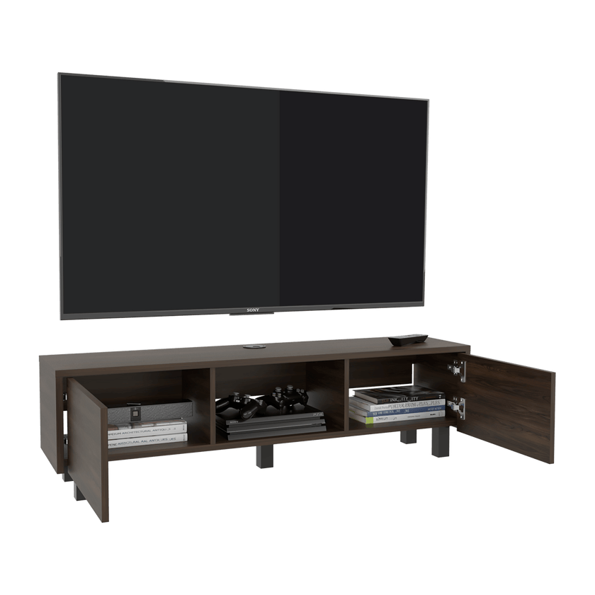 Repisa De Tv Glen Multifuncional 26X125X29 Rta Nogal Europeo