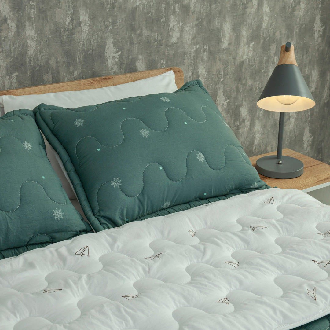 Cubrelecho Acolchado  Cotton Sense Navega & Vuela