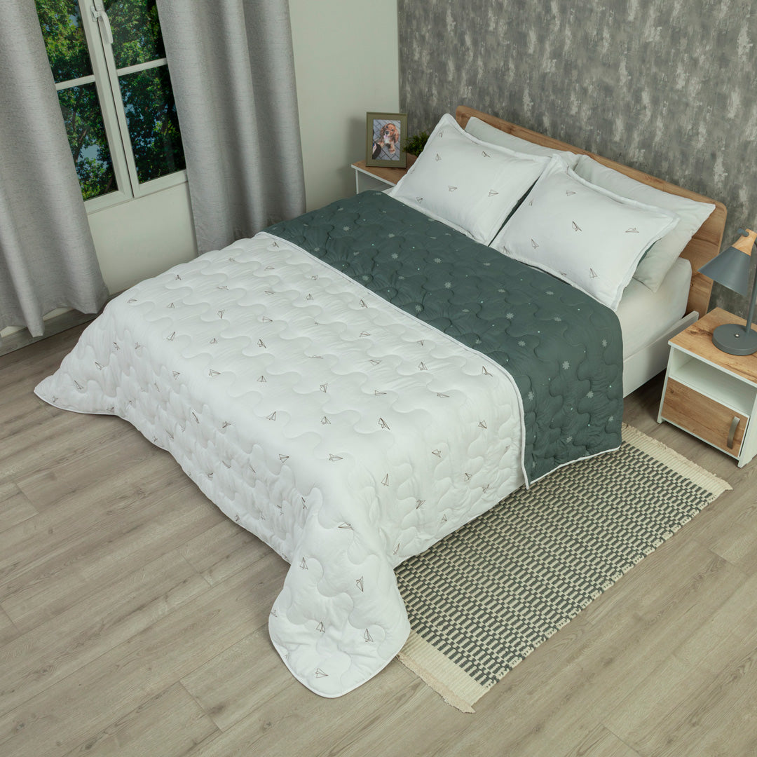 Cubrelecho Acolchado  Cotton Sense Navega & Vuela