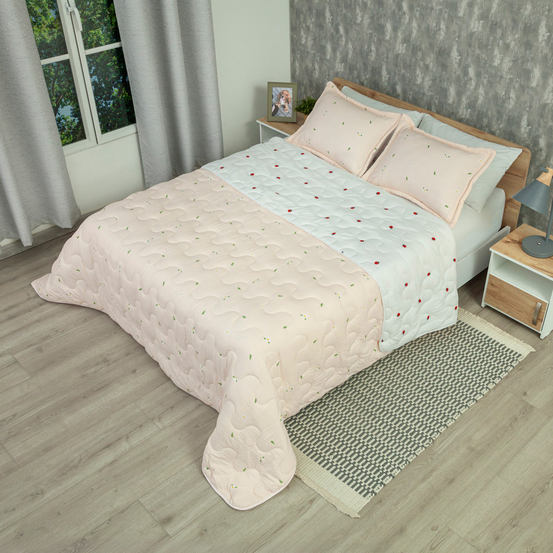 Cubrelecho Acolchado  Cotton Sense Sweet Garden