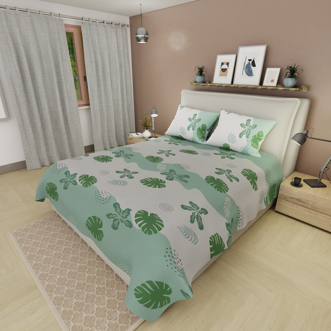 Juego De Sábanas 180 Hilos Océano Costero Verde