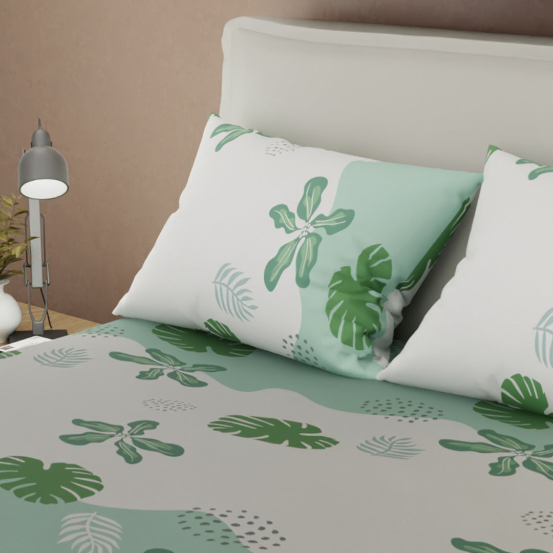 Juego De Sábanas 180 Hilos Océano Costero Verde