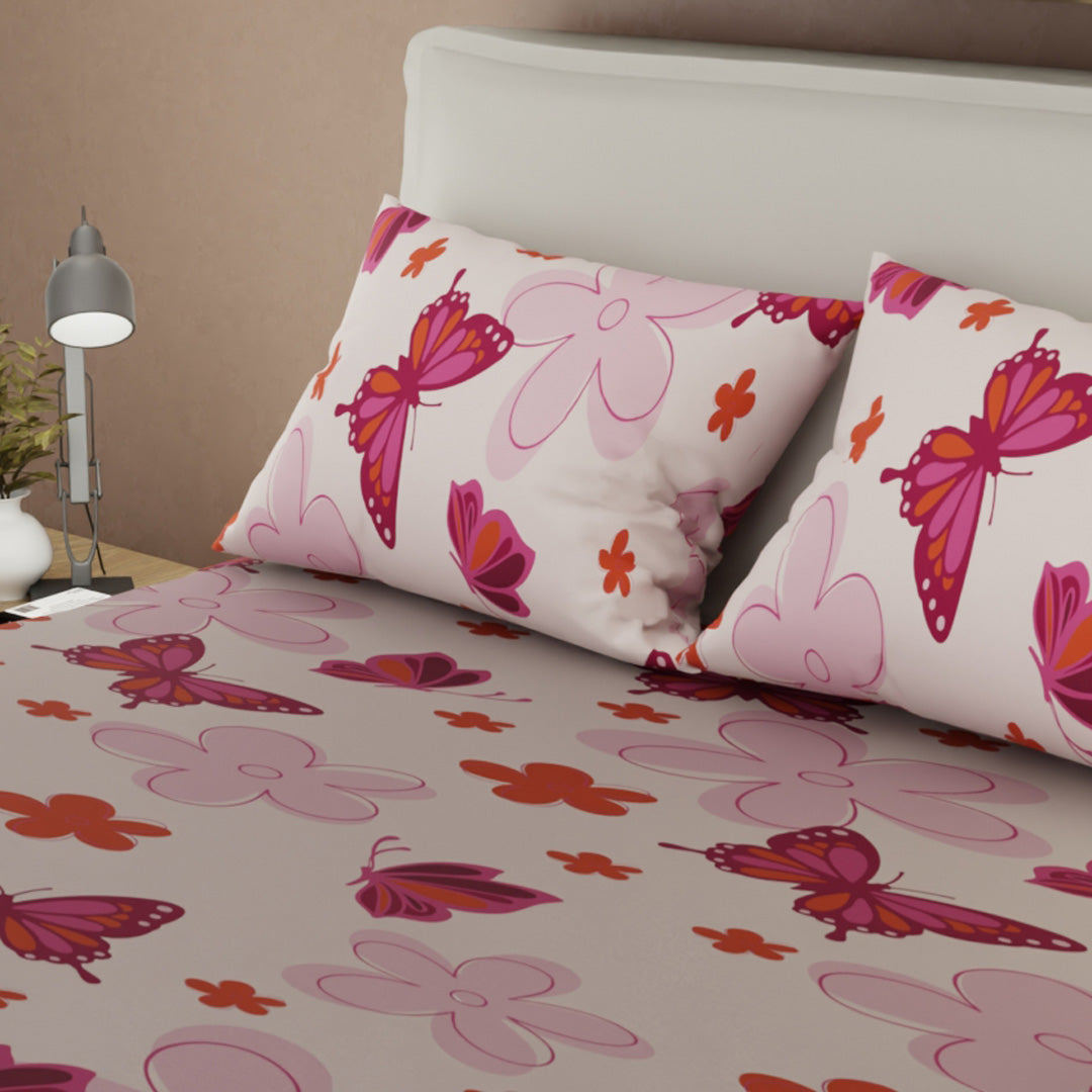 Sábana Ajustable Happy Field Rosa