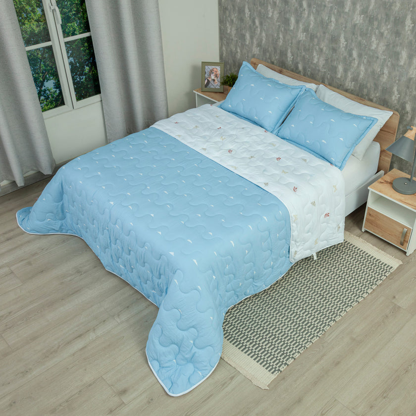 Cubrelecho Acolchado  Cotton Sense  Jardín Celestial