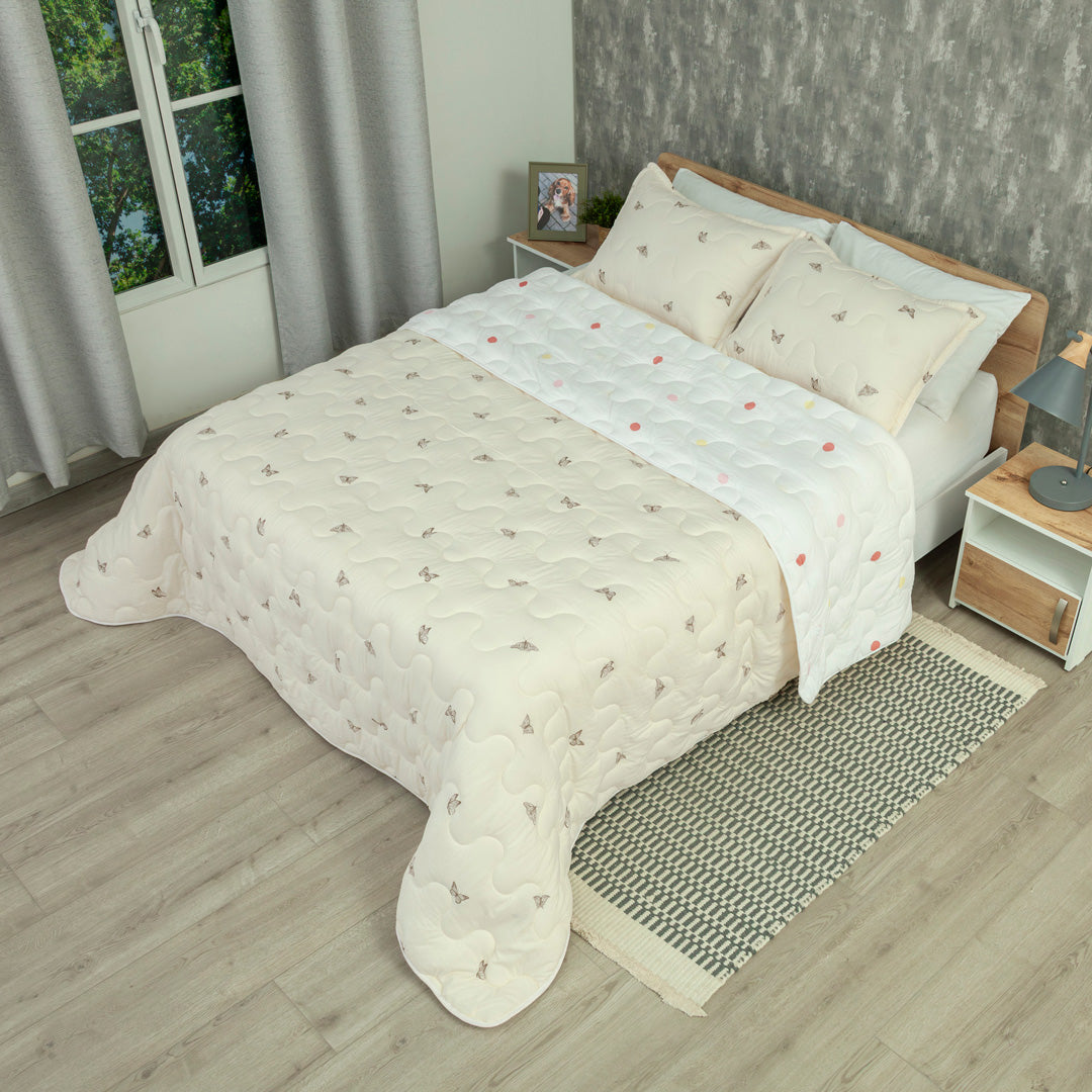 Cubrelecho Acolchado  Cotton Sense Jardín Supremo