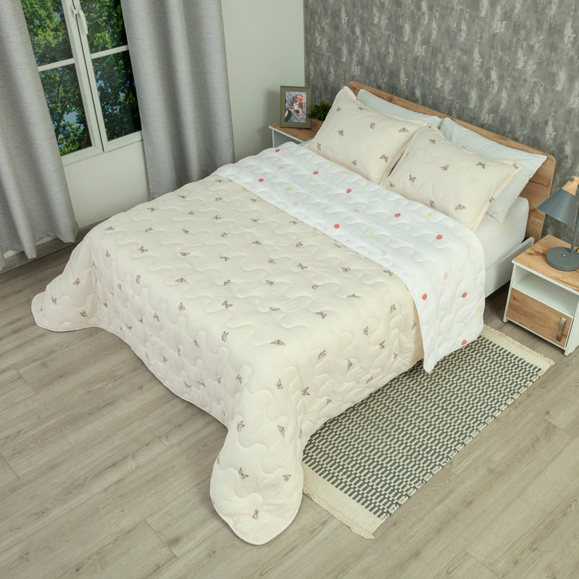Cubrelecho Acolchado  Cotton Sense Jardín Supremo