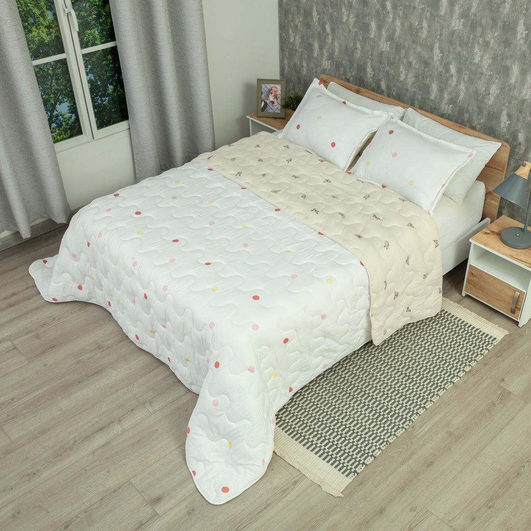 Cubrelecho Acolchado  Cotton Sense Jardín Supremo