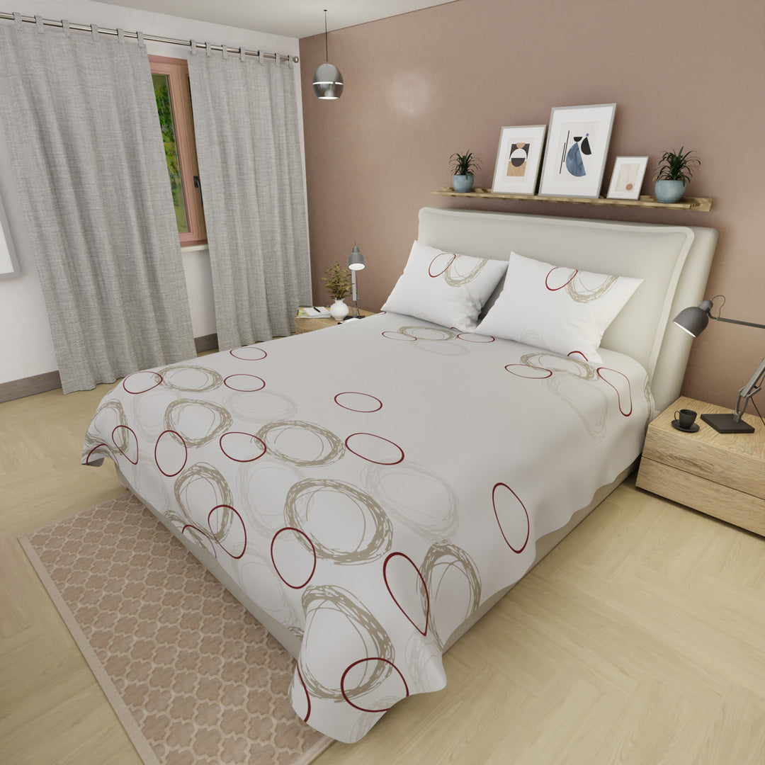 Juegos De Sábanas 250 Hilos Aros Al Viento Beige