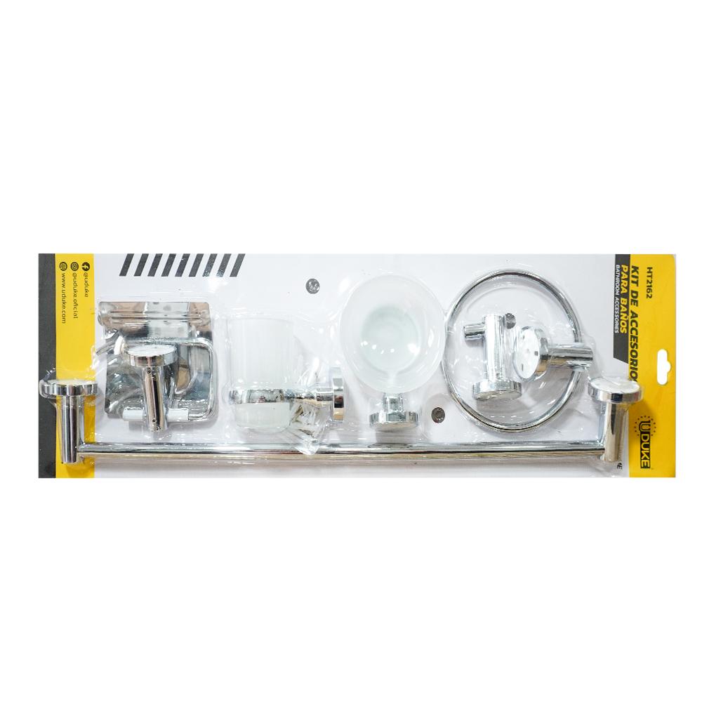 Kit Accesorios Para Baño X 6 Piezas Cromado Uduke  Ht2162