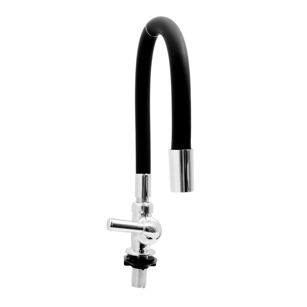 Llave Cuello Ganso Paleta Cromado Mesa Flexible Negro Abs Uduke Ht2171