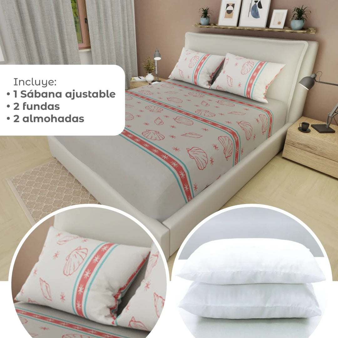 Combo 5 En 1 Blanco - Salmon