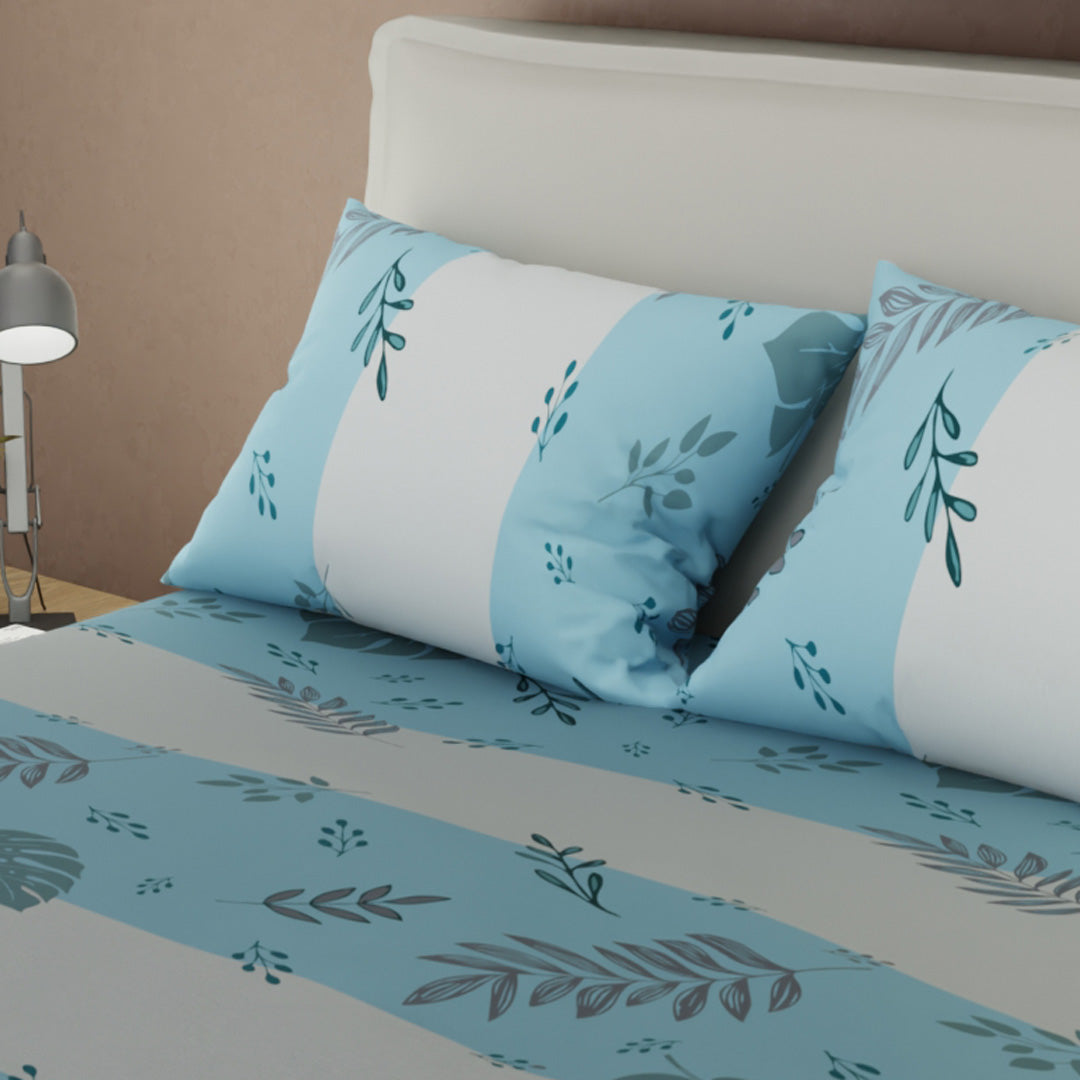 Juego De Sábanas Con Cortinas Avoria Salvaje Azul