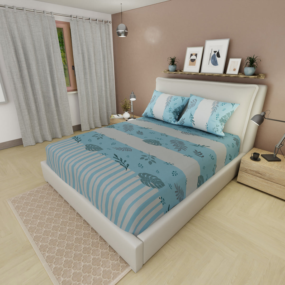 Sábana Ajustable Avoria Salvaje Azul