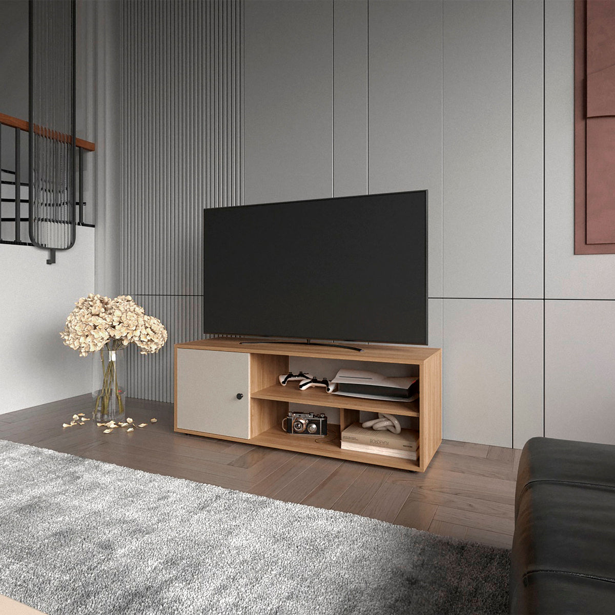 Rack Tv Noah 44X120X40 Rta Fresno Eu Capri