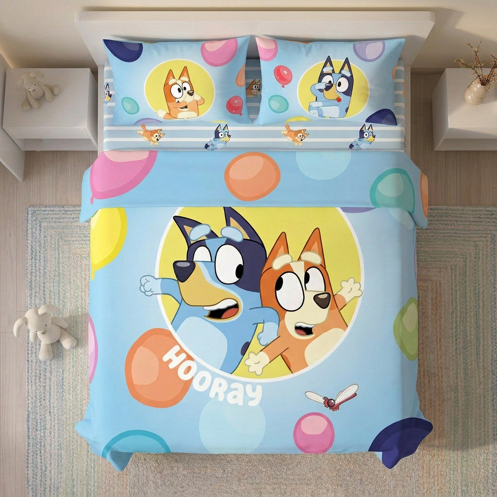 Juego De Sábanas Bluey Bingo