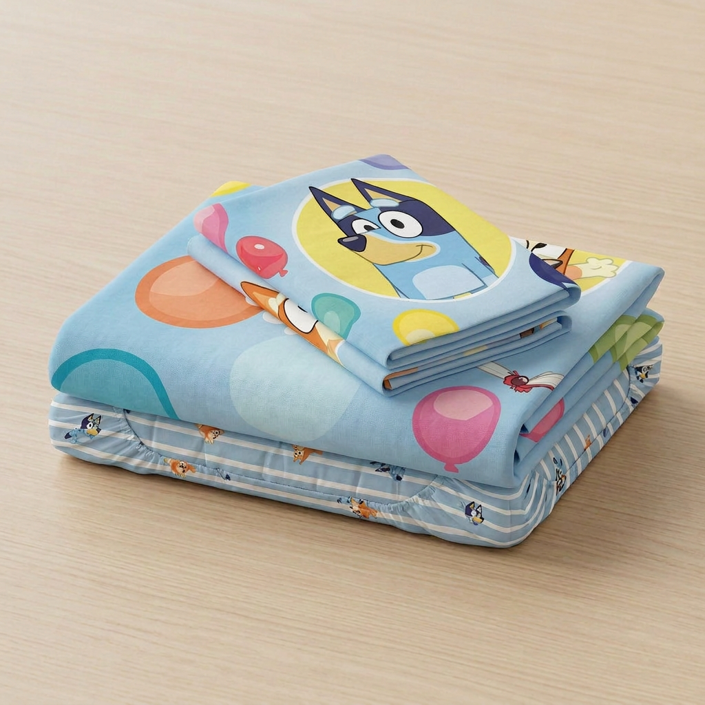 Juego De Sábanas Bluey Bingo
