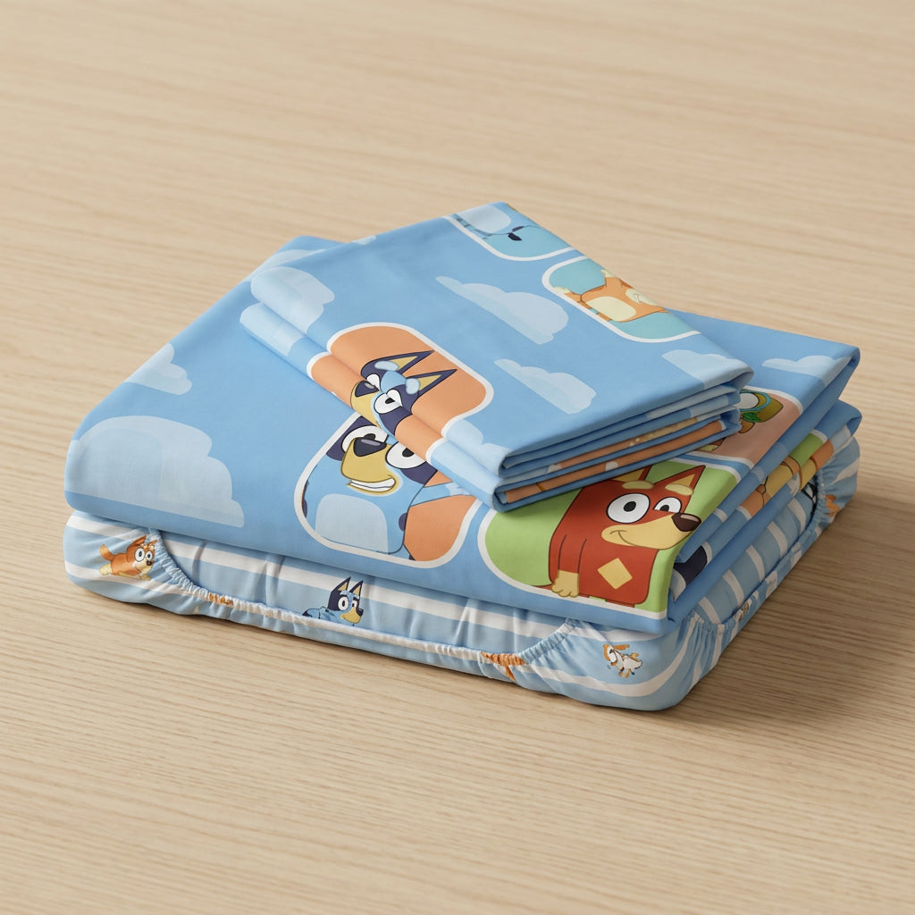Juego De Sábanas Bluey Amigos