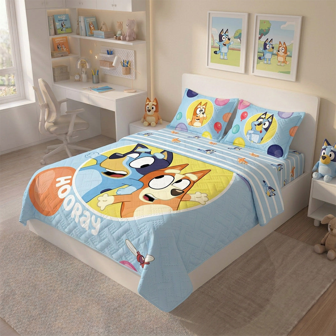 Cubrelecho Termosellado Bluey Bingo