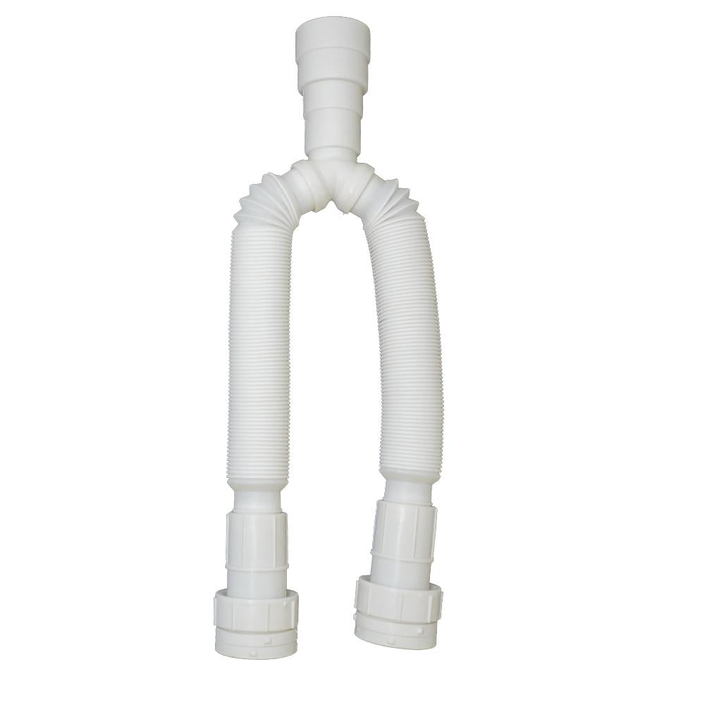 Sifon Lavaplatos Flexible Blanco Doble  1 14 Blanco  Uduke Ht2283