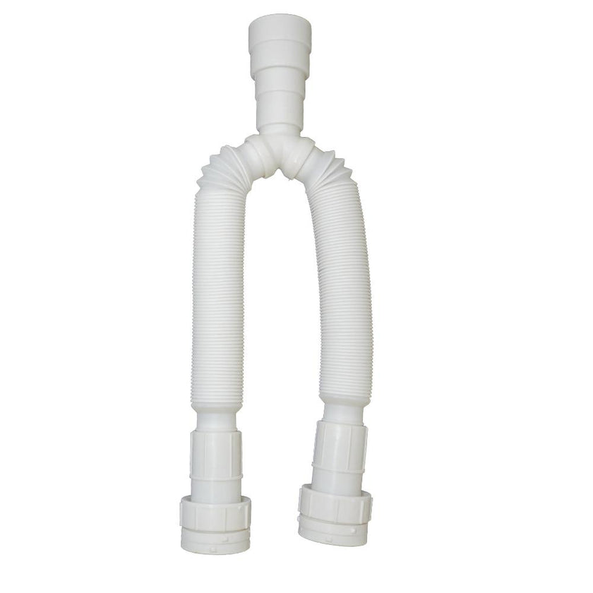 Sifon Lavaplatos Flexible Blanco Doble  1 14 Blanco  Uduke Ht2283
