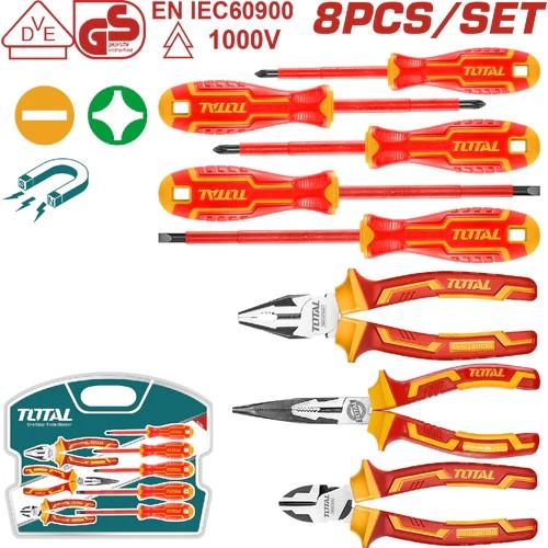 Set De Herramientas Aisladas 1000V X 8 Pzs Industrial Total Thkist3082