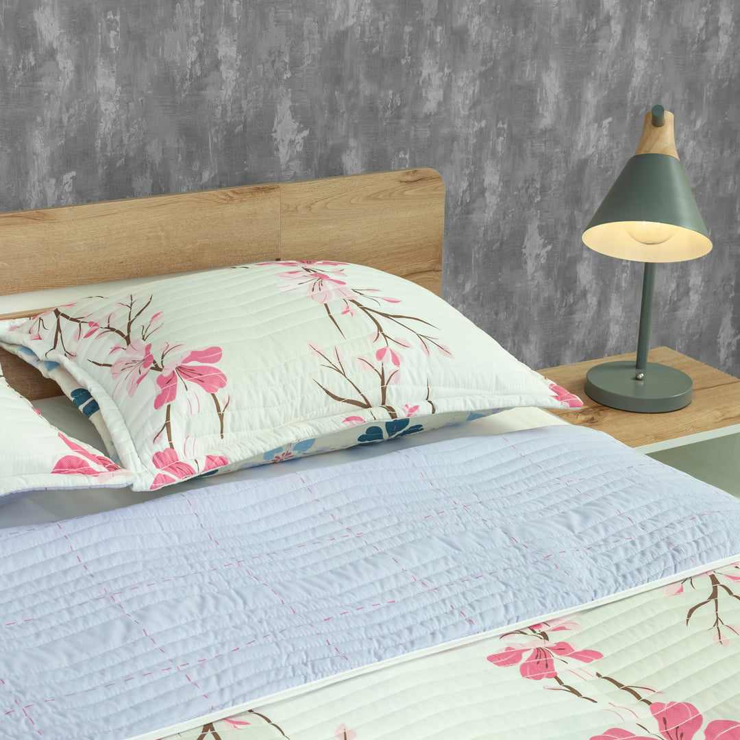 Cubrelecho Estampado Prensado Doble Faz Pure Garden