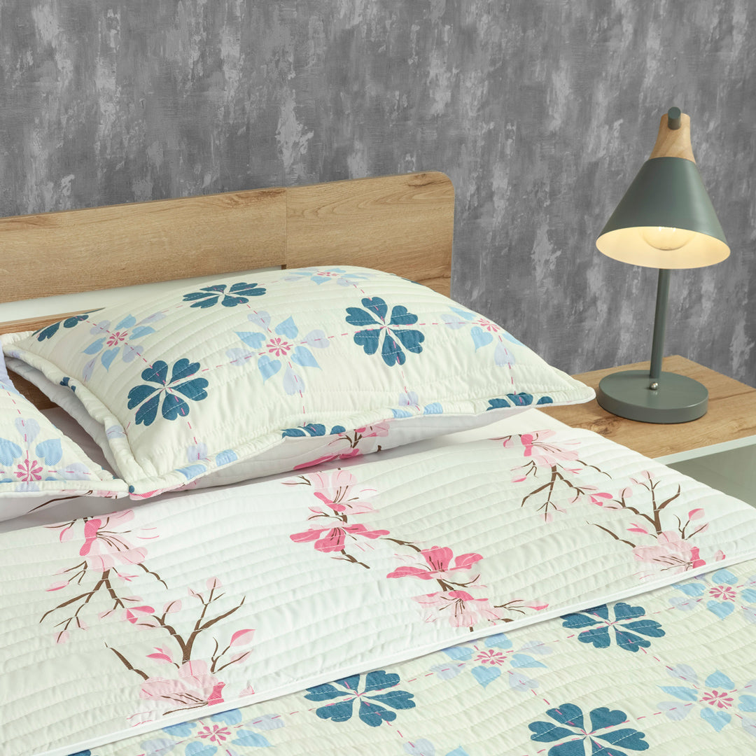 Cubrelecho Estampado Prensado Doble Faz Pure Garden