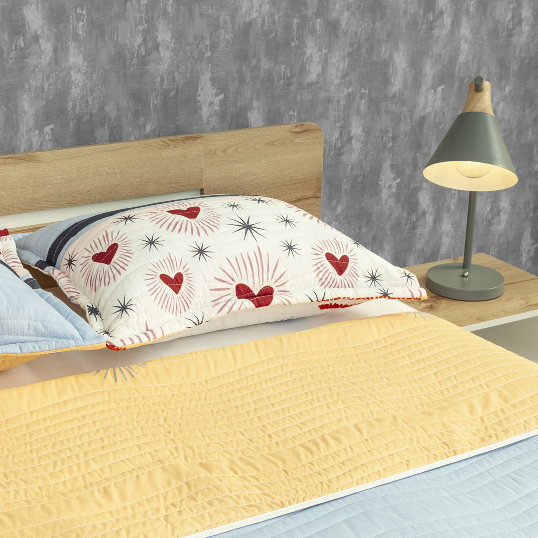 Cubrelecho Estampado Prensado Doble Faz Amoré Soft