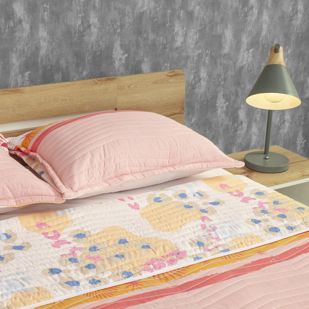 Cubrelecho Estampado Prensado Doble Faz Love Essence