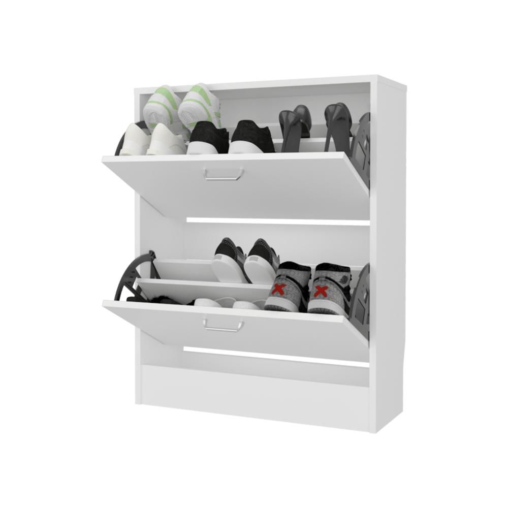 Zapatero Inola 2 Puertas 80X63X24 Rta Blanco Zf