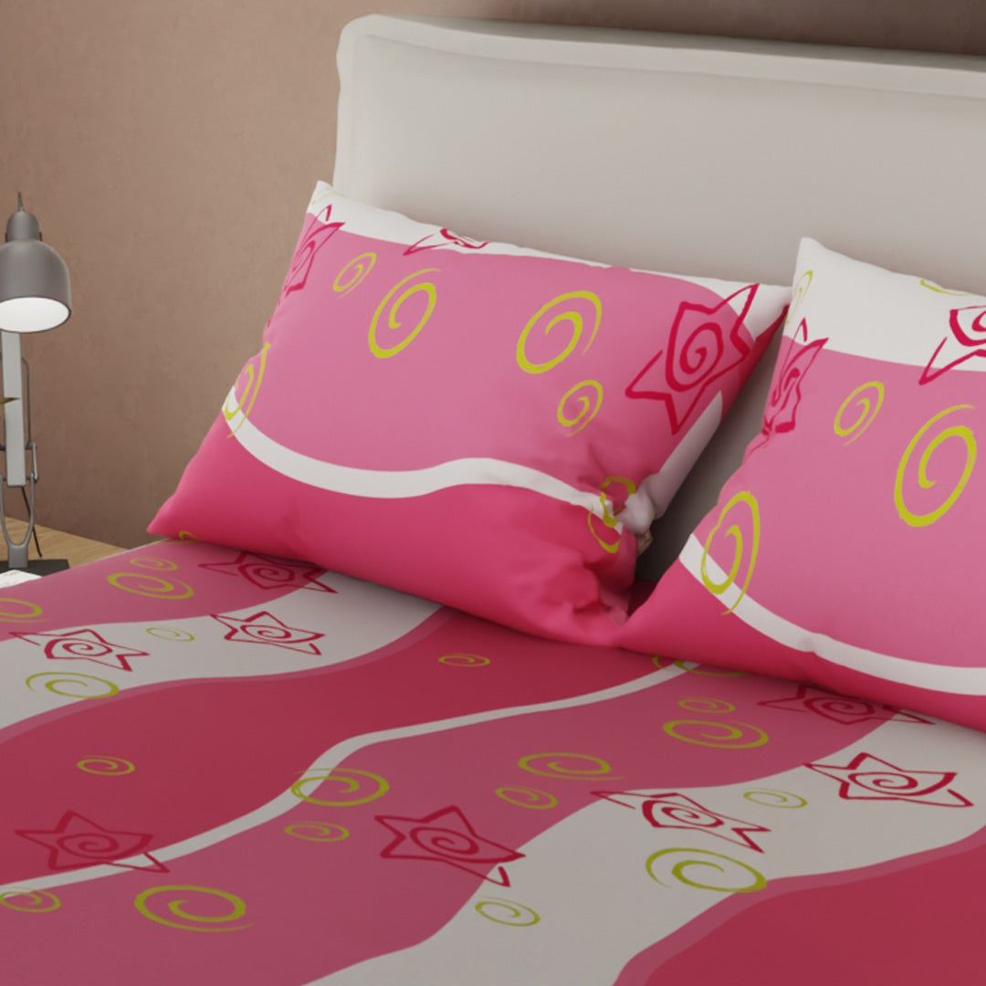 Juego De Sábanas Microfibra Suavizada Valerín Rosa