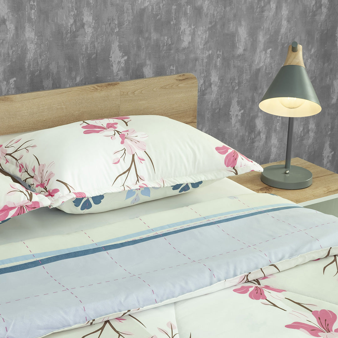 Cubrelecho Semiacolchado Doble Faz Pure Garden
