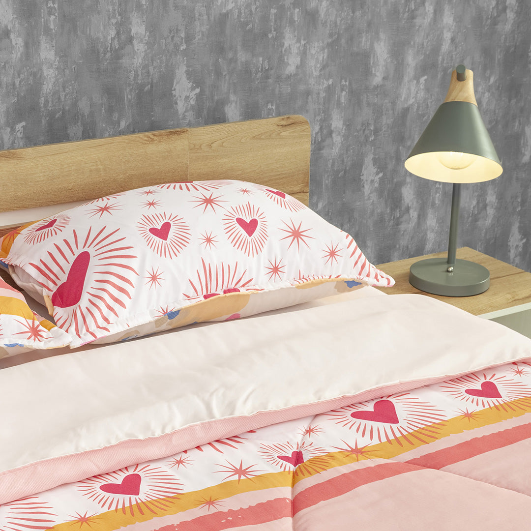 Cubrelecho Semiacolchado Doble Faz Love Essence