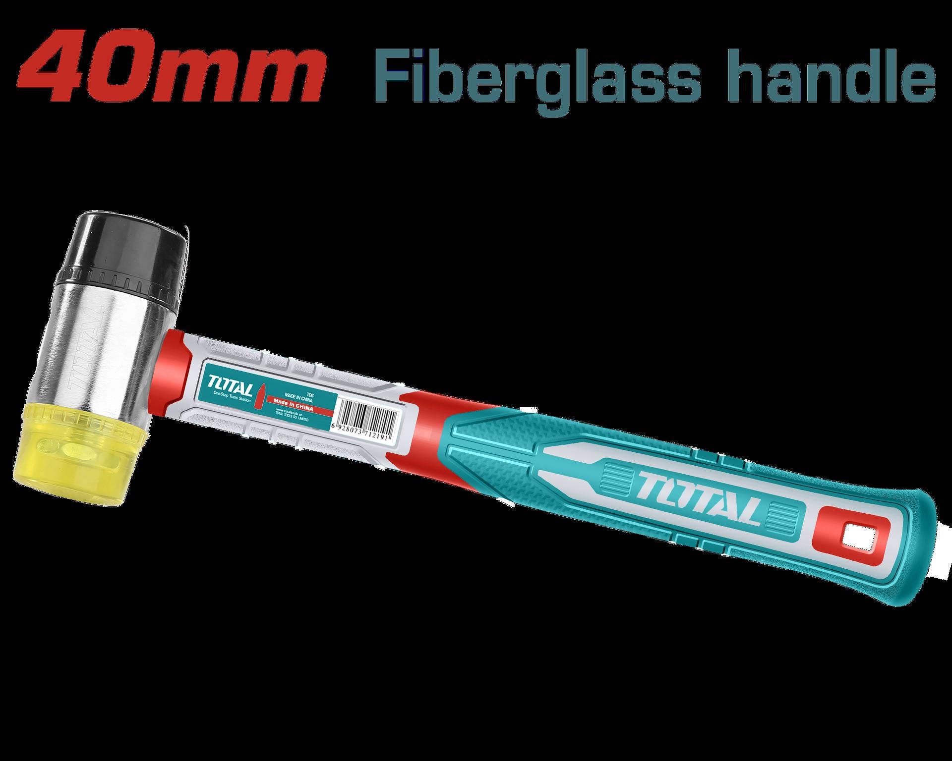 Porra 40 Mm Goma Y Plastico Mango Fibra De Vidrio Super Total Thruh6940