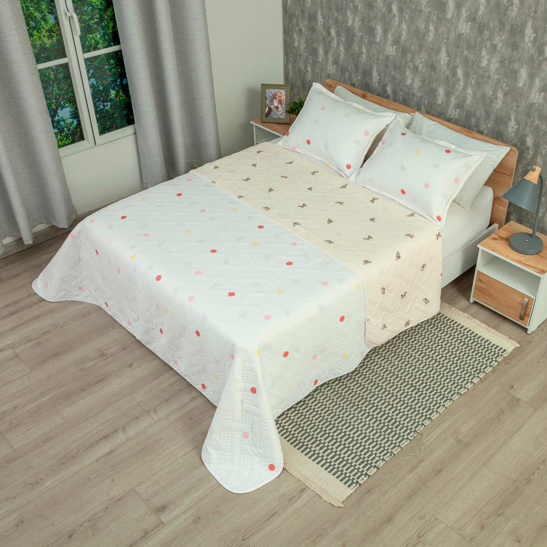 Cubrelecho Termosellado Doble Faz Cotton Sense Supreme Garden