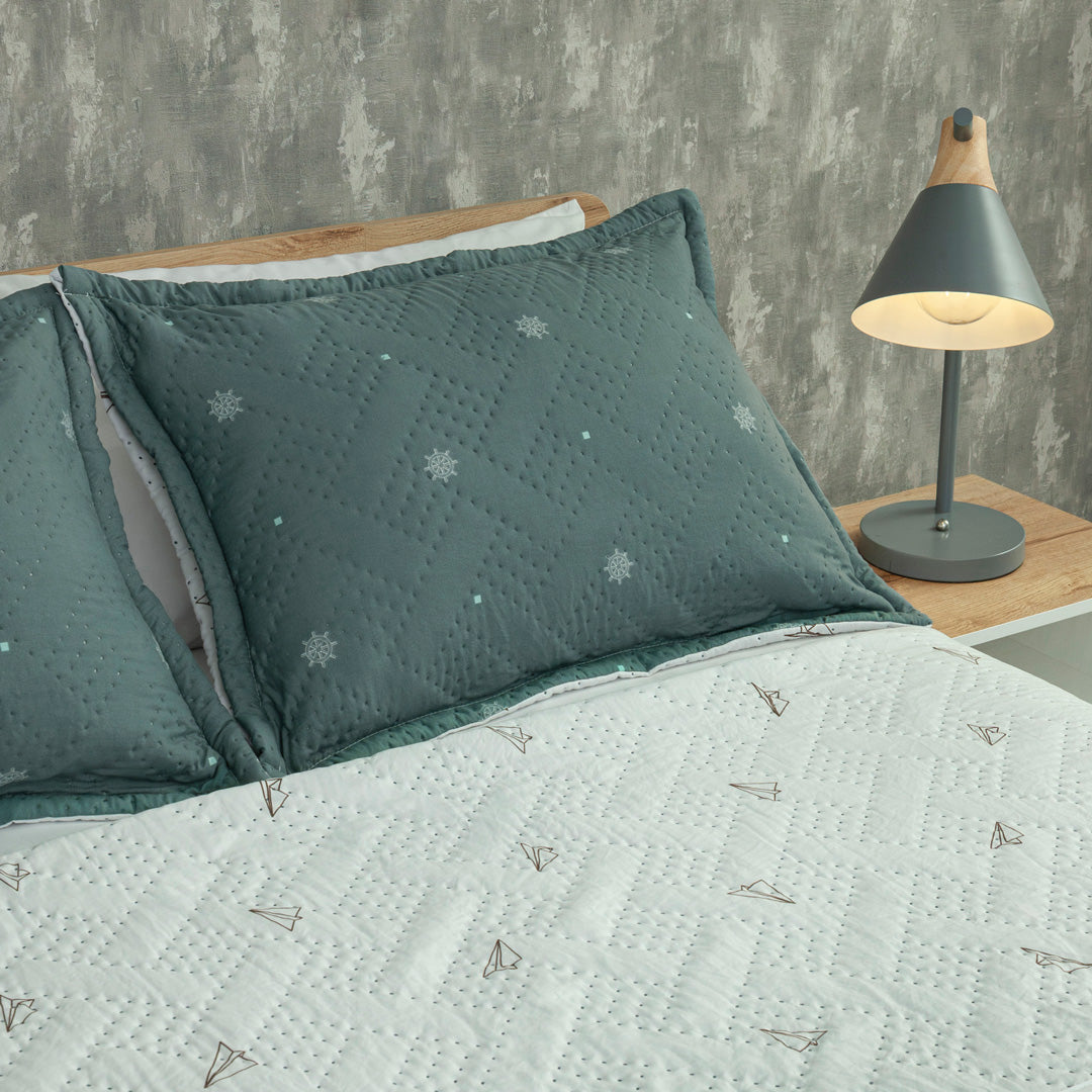 Cubrelecho Termosellado Doble Faz Cotton Sense Navega & Vuela