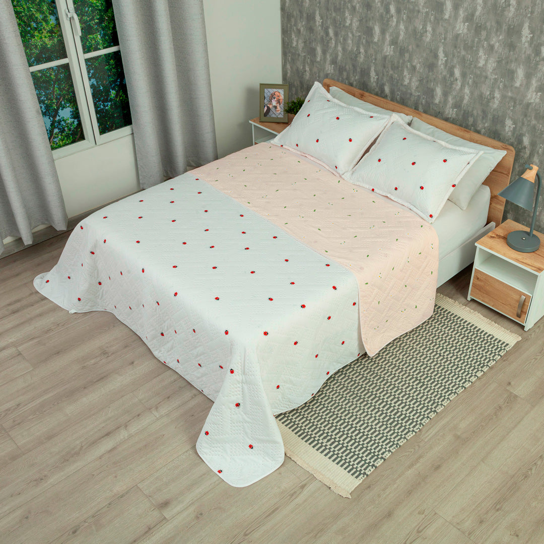 Cubrelecho Termosellado Doble Faz Cotton Sense Sweet Garden