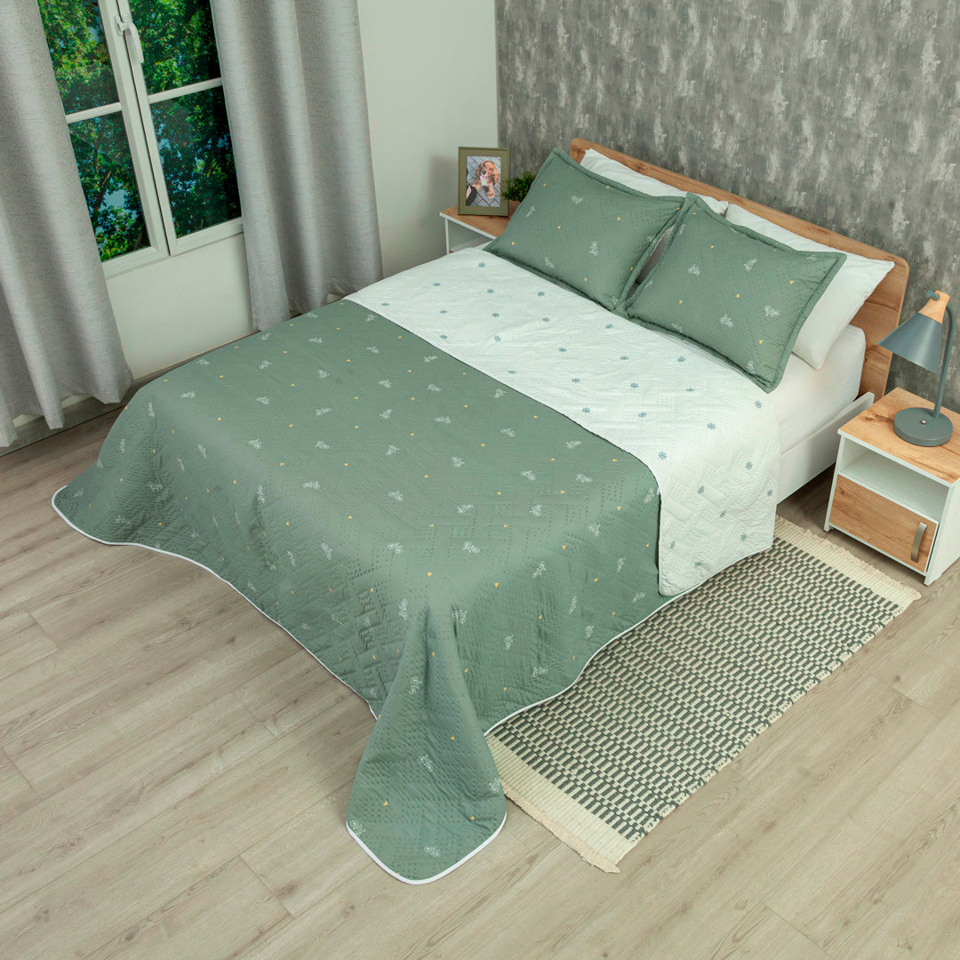 Cubrelecho Termosellado Doble Faz Cotton Sense Vuelo Libre