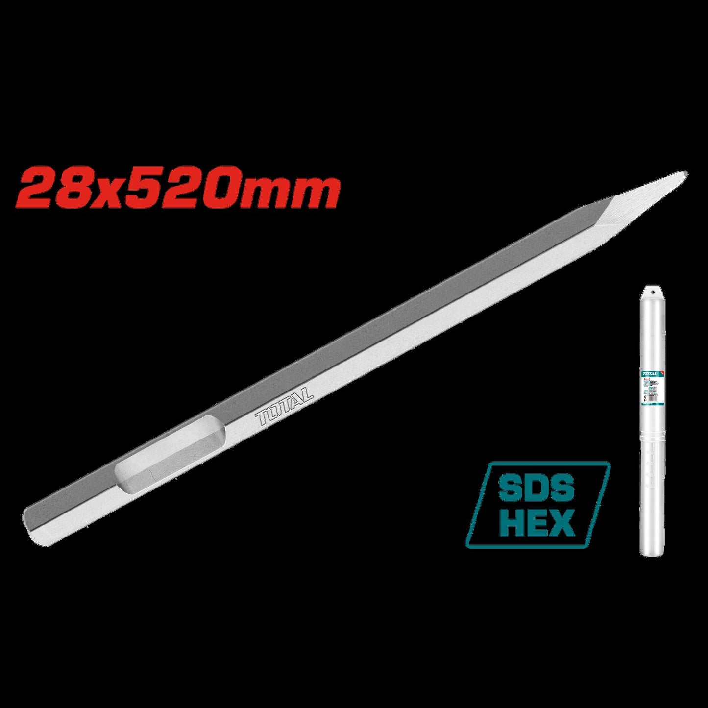 Cincel Punta Sds Hexagonal 28 X 520 Mm  Super Total Tac15342811