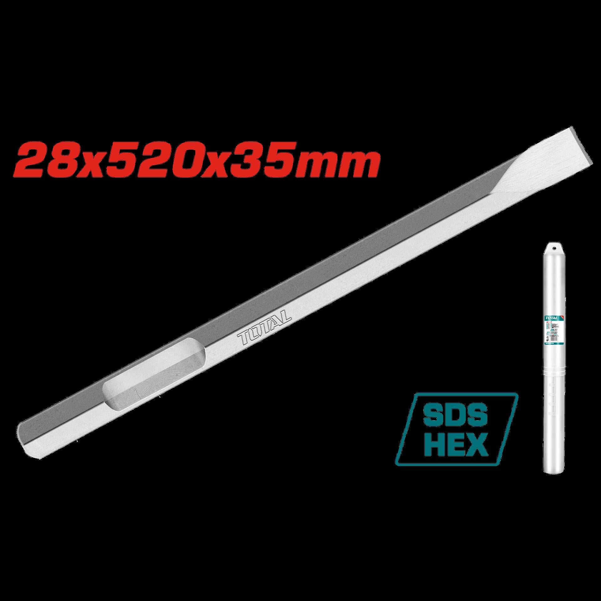 Cincel Plano Sds Hexagonal 28 X 520 X 35 Mm Super Total Tac153428112
