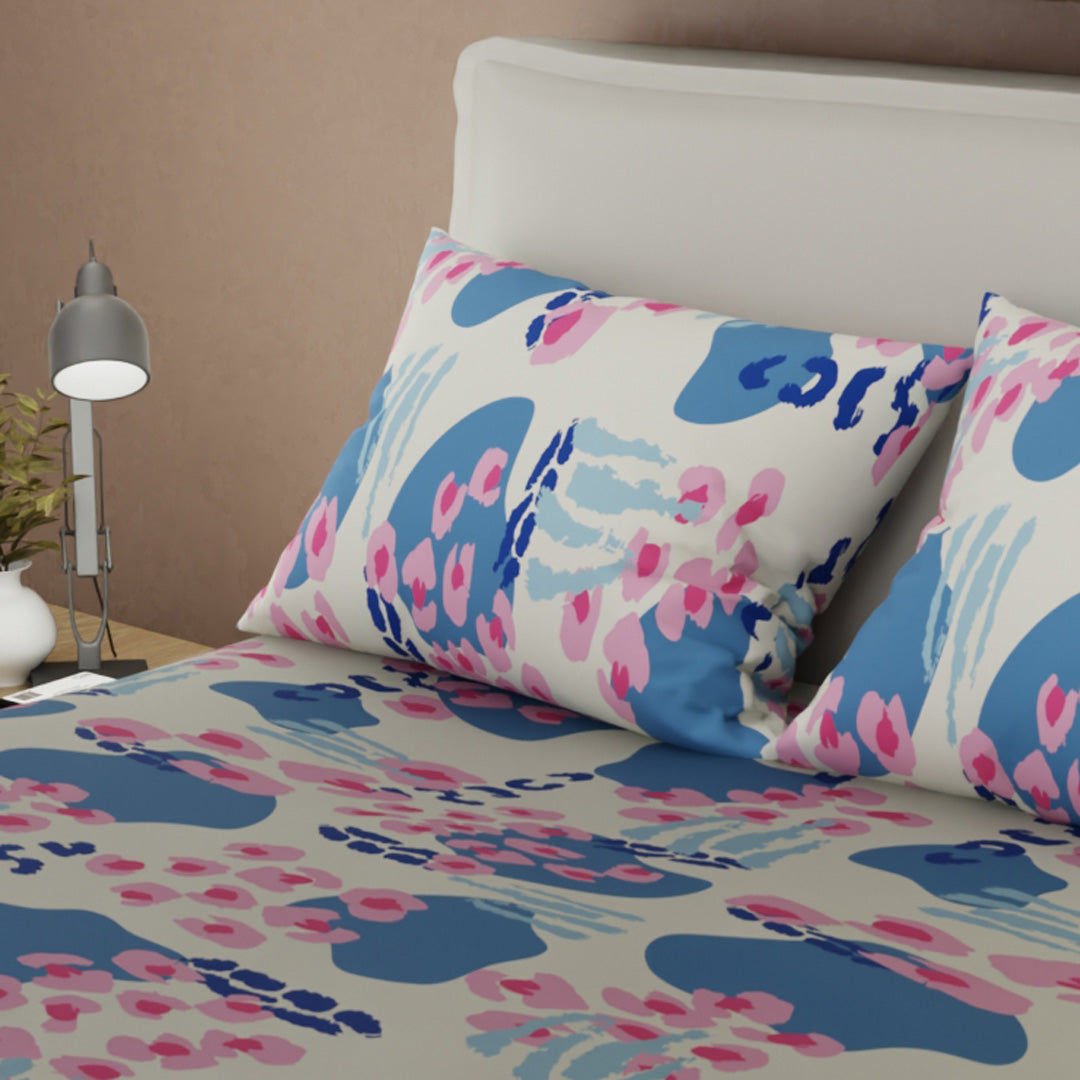 Juego De Sábanas Con Cortinas Natura Balance Rosa