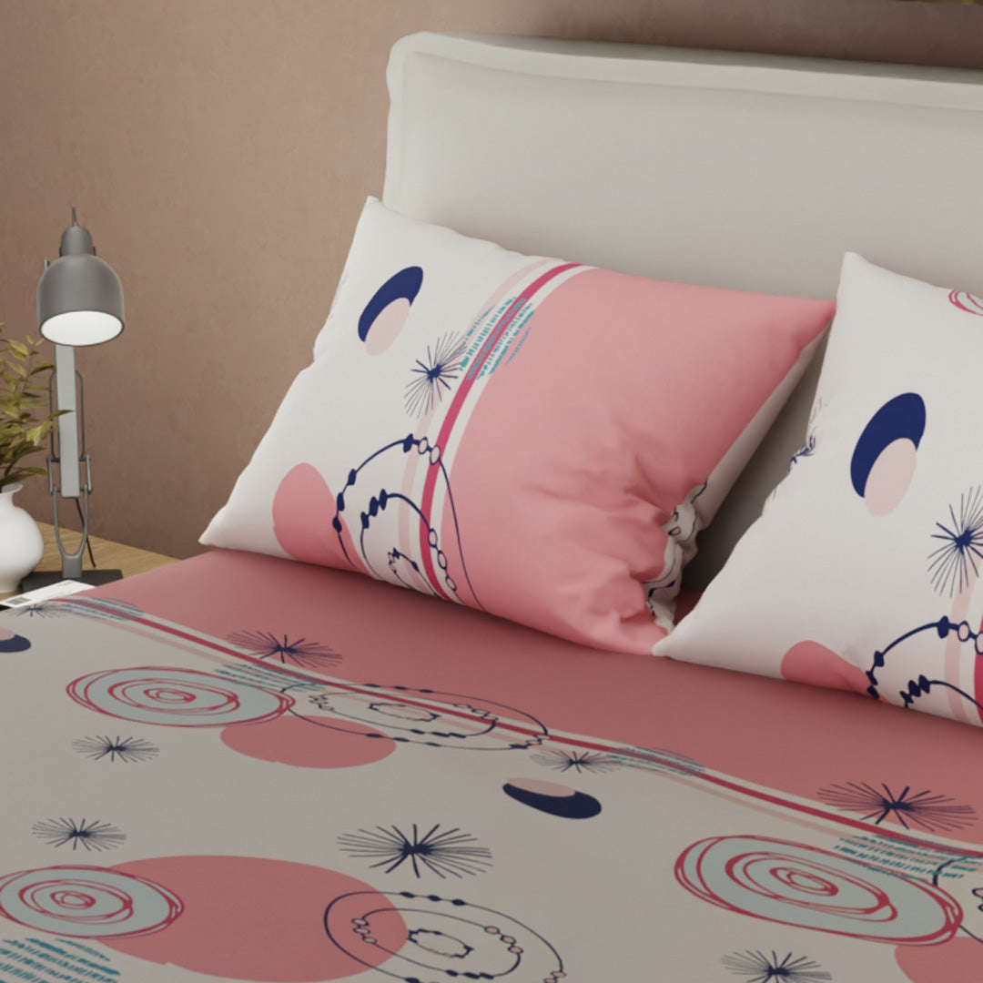Juego De Sábanas Con Cortinas Urbanix Rosa