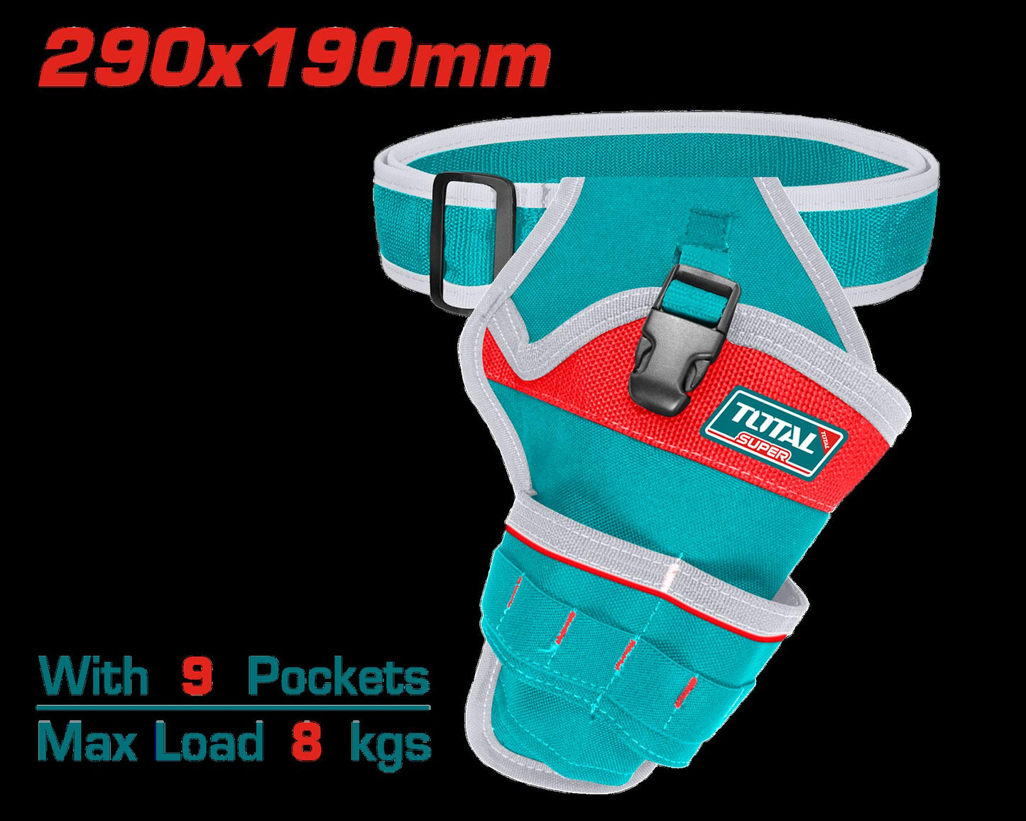 Porta Herramienta De 9 Bolsillos Capacidad Maxima 8Kg Total Tht16P30125