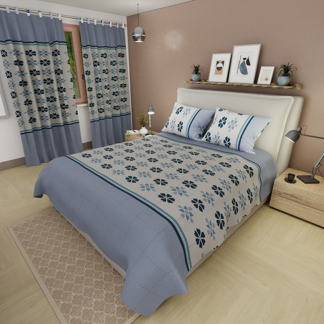 Juego De Sábanas Con Cortinas  Aire Fresco
