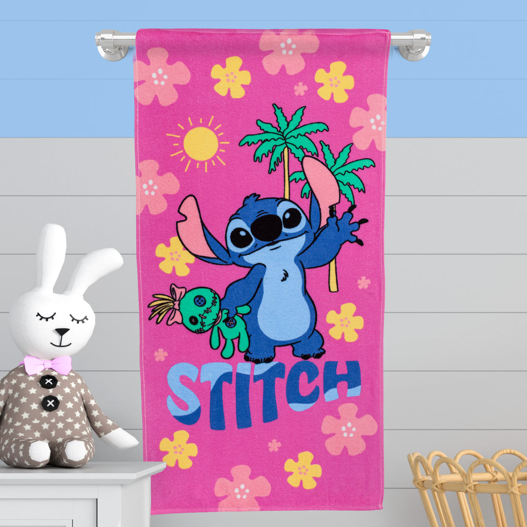 Toalla Infantil 320 Gramos  Stitch Alíen Travieso