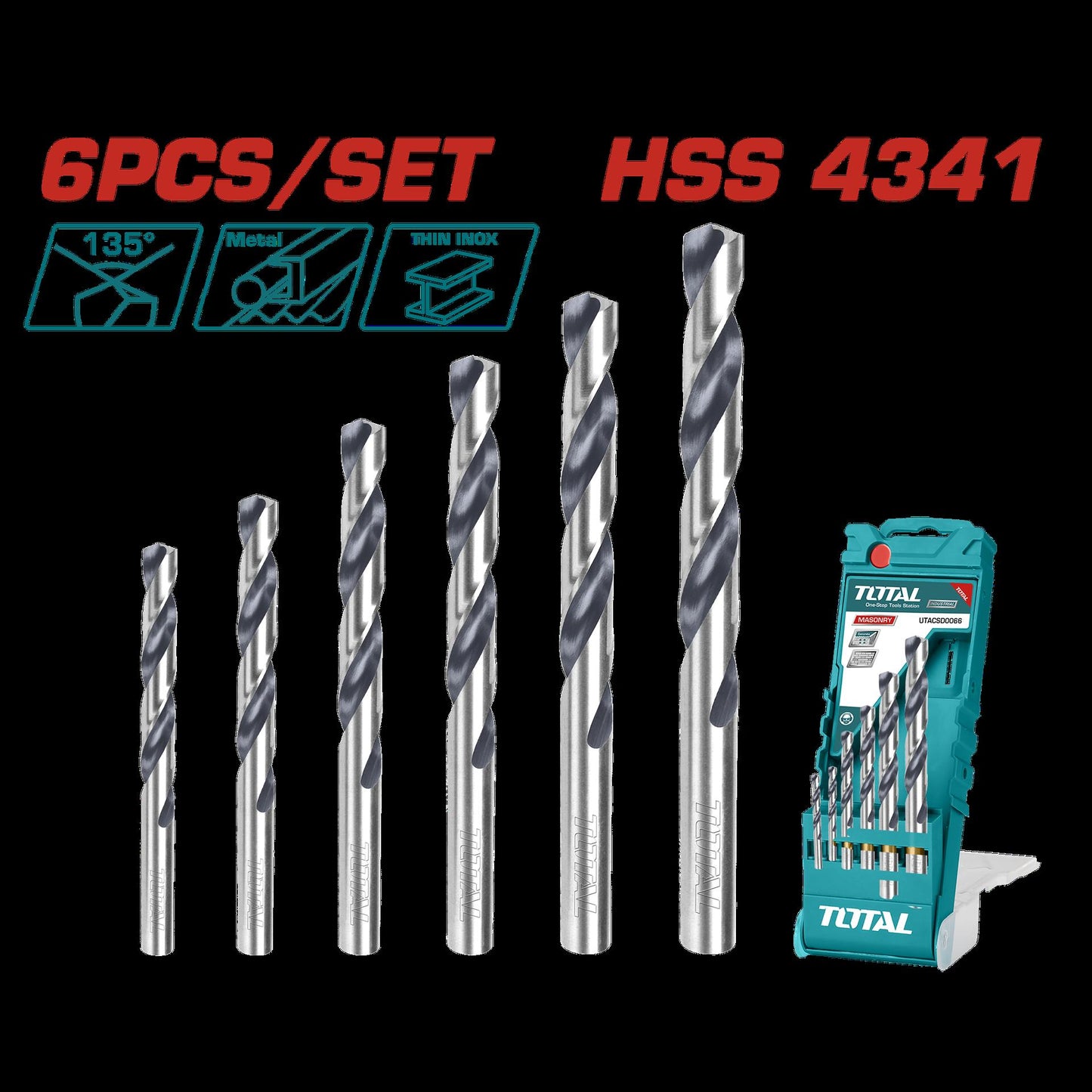 Broca Lamina Juego X 6 Pzs Industrial Super Total Utacsd0066