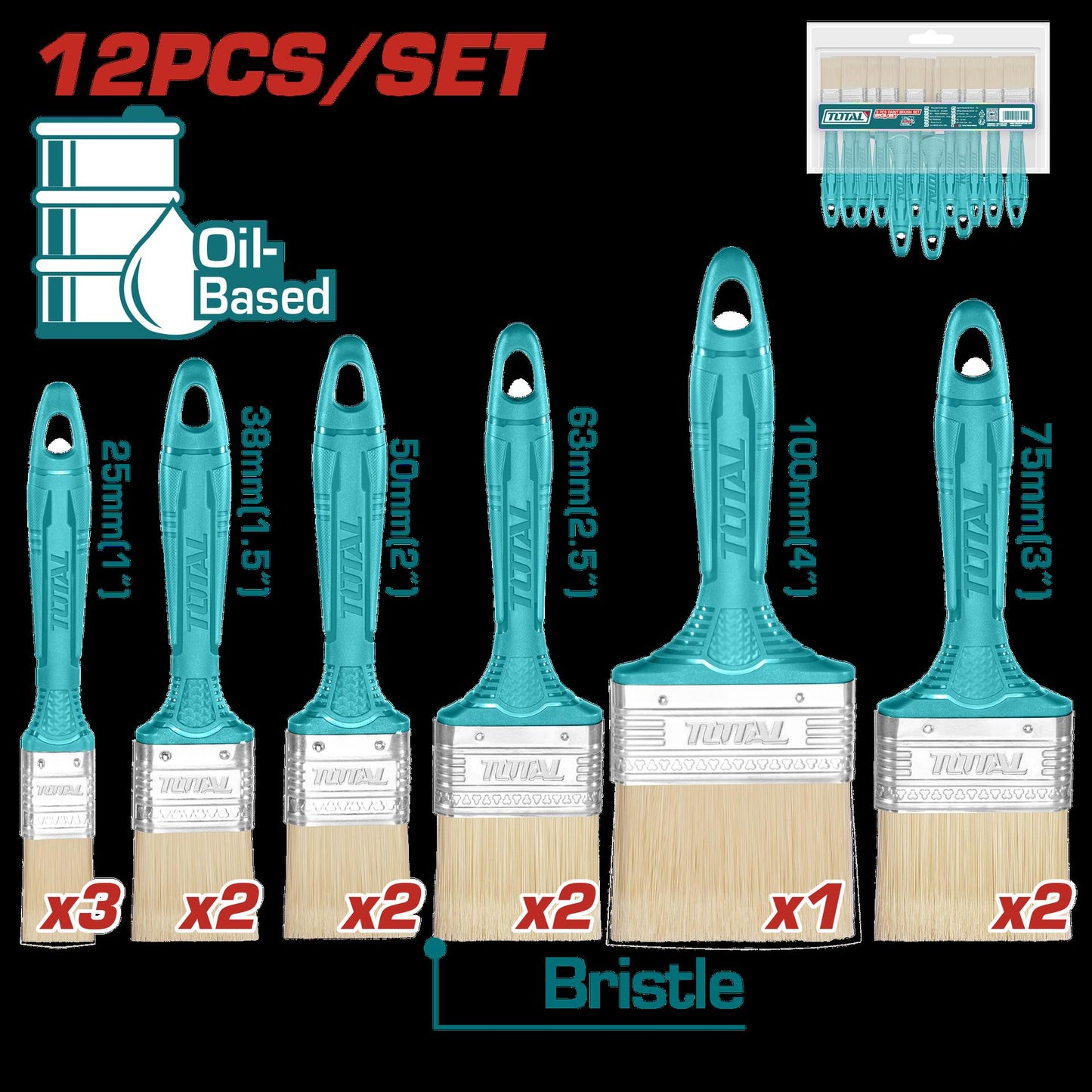 Brocha X 12 Pzs  Super Total Tht84501201