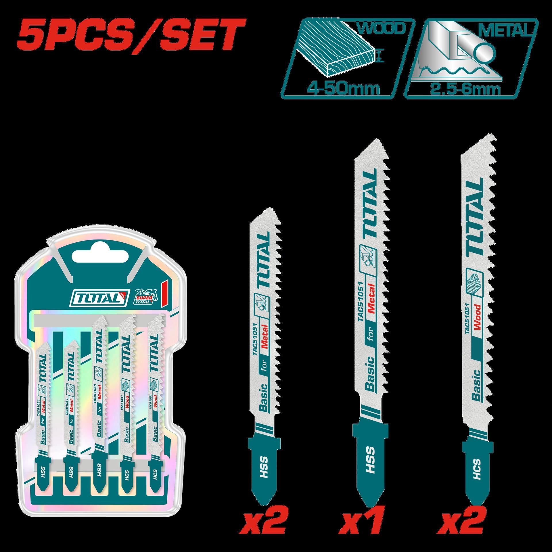 Set De Segueta Sierra Sable X 5  Pcs Tac51051