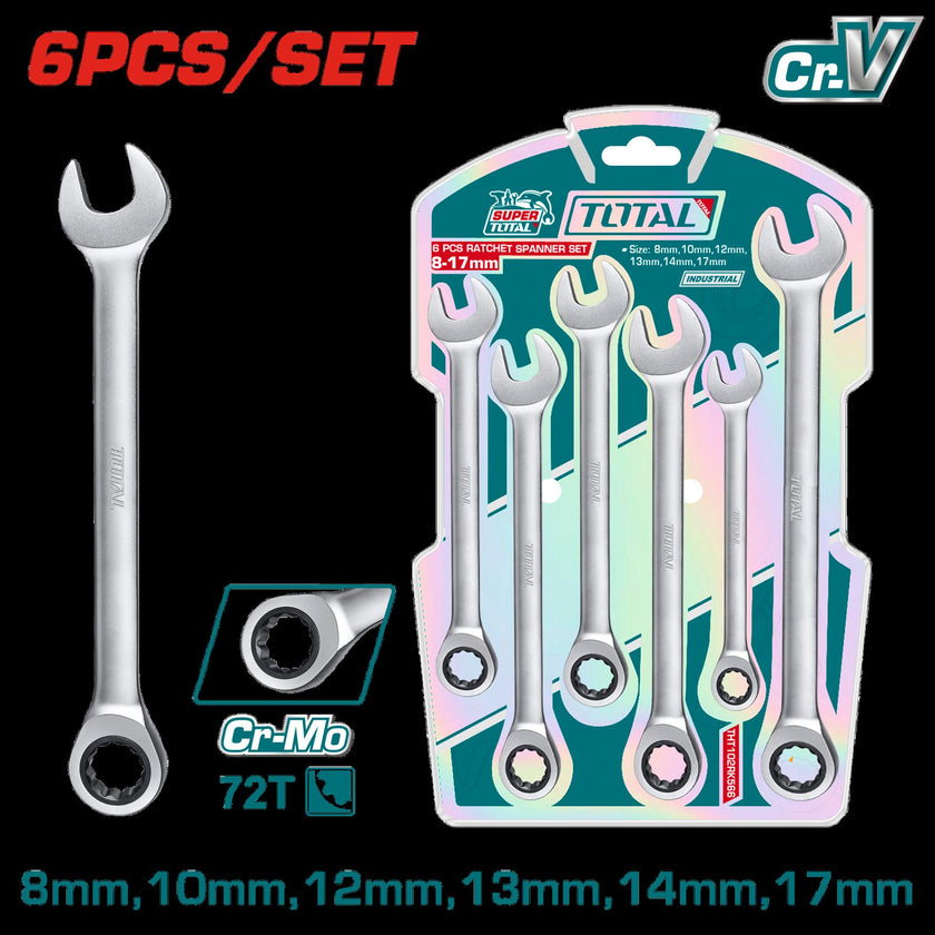 Llave Mixta Con Rache 817Mm Juego X 6 Pcs Tht102Rk566