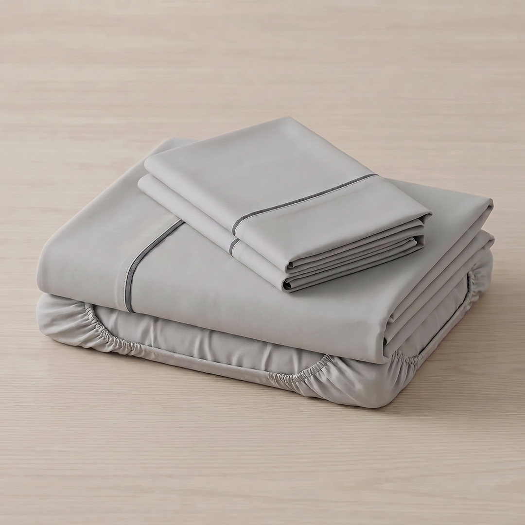 Juego De Sábanas Línea Básicos Gris